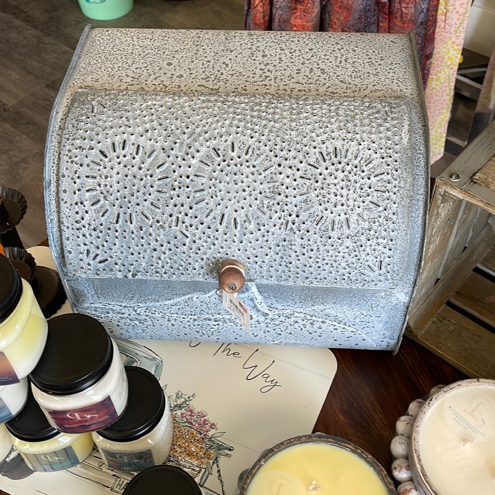 Punched Tin Bread Box